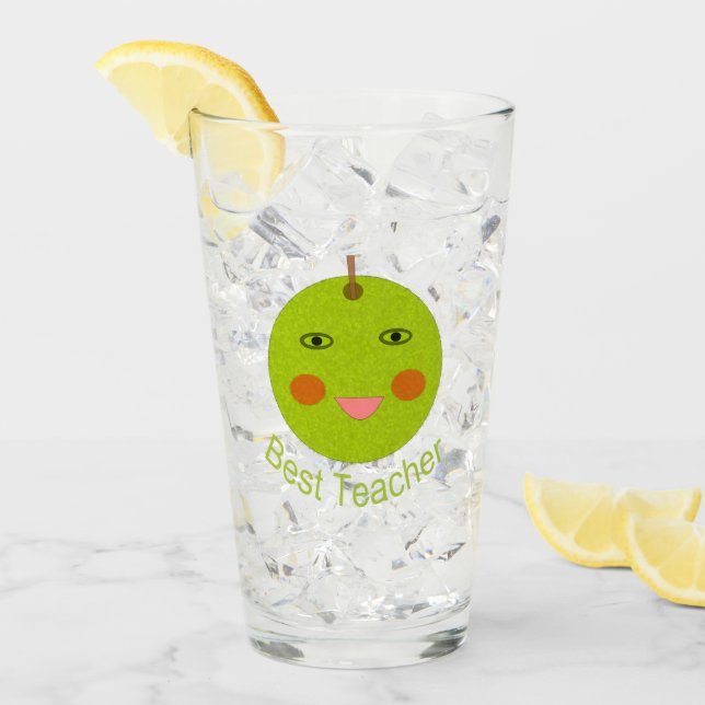 Copo De Pint Melhor Professora Feliz Apple (Gelo frontal)