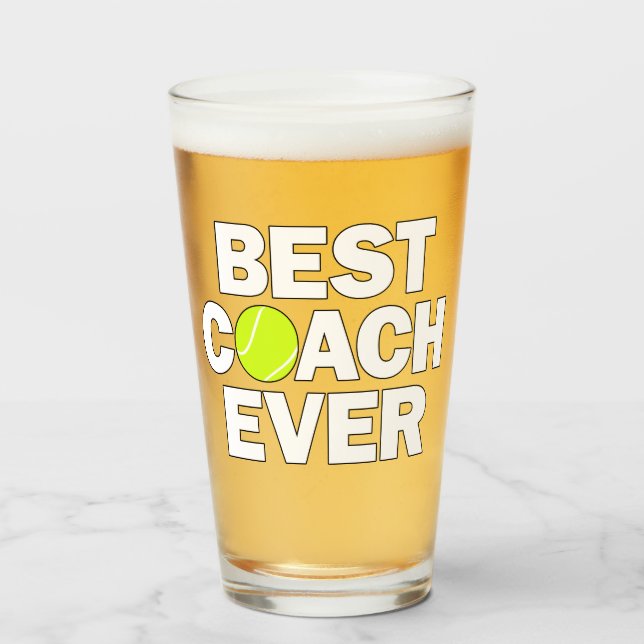 Copo De Pint Melhor Treinador De Tênis Já Agradeceu Ao Treinado (Frente (Preenchido))