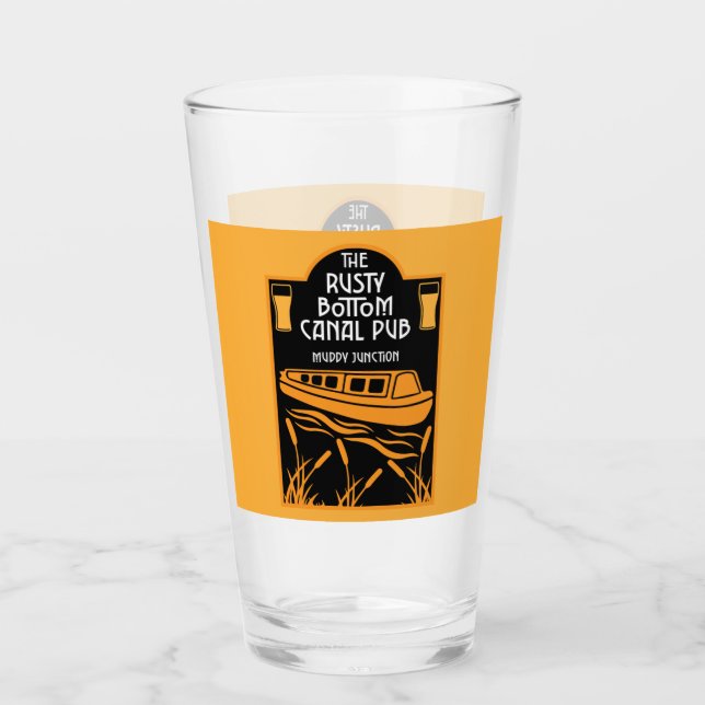 Copo De Pint Melhores Pubs Narrowboat (Frente)