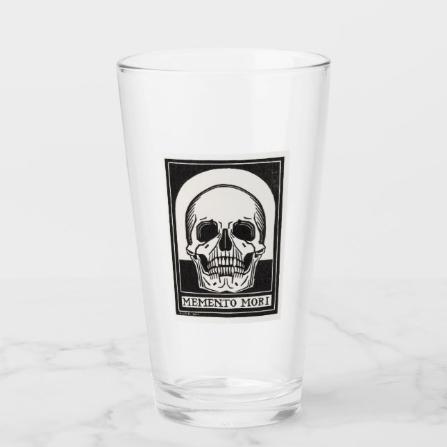 Copo De Pint Memento Mori Skull Art (Frente)