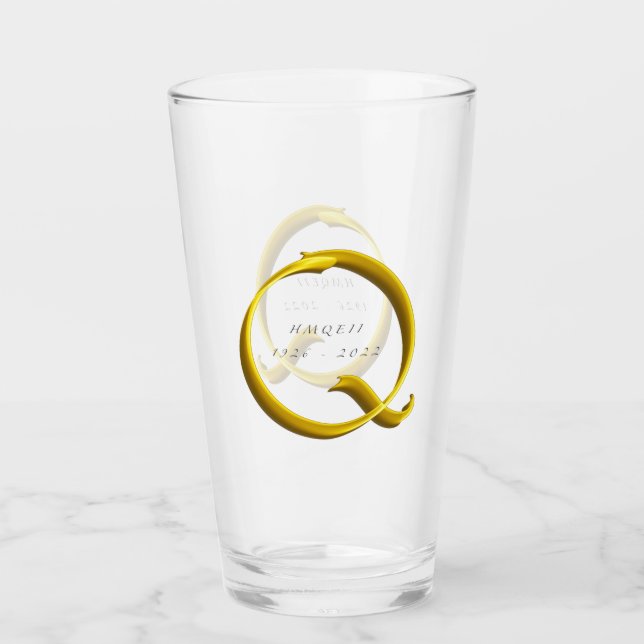 Copo De Pint Memorial Comemorativo da Rainha Elizabeth II (Frente)