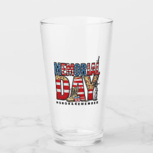 Copo De Pint Memorial Day Honra e Lembre-se da Bandeira dos EUA