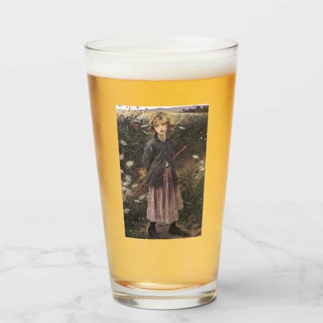 Copo De Pint Menina Andando Entre Flores (Bastien-Lepage) (Frente (Preenchido))