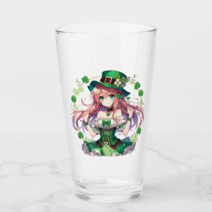 Copo De Pint Menina do trevo de São Patrick