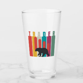 Copo De Pint Mercado baixista | Trader | Design simples