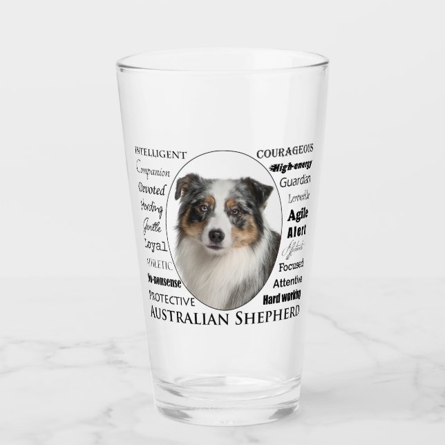 Copo De Pint Merle Australian Shepherd (Frente)
