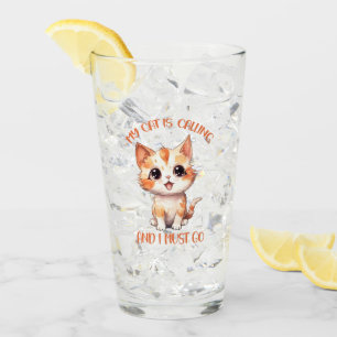 Copo De Pint Meu Gato Está Chamando Gato Laranja