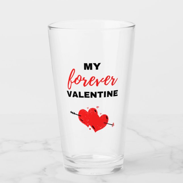 Copo De Pint Meu Valentin para Sempre Preto (Frente)