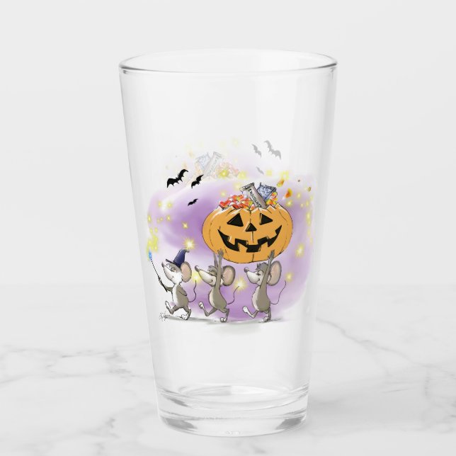 Copo De Pint Mic, Mac & Moe's Happy Halloween Glass Cup (Frente)