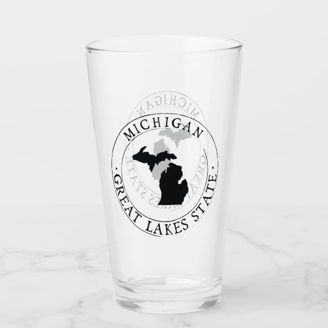 Copo De Pint Michigan State Bebendo Glass (Frente)