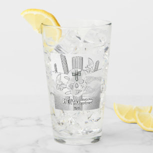 Copo De Pint Mikitiez dreamer skull tatuagem no arco-íris rosa