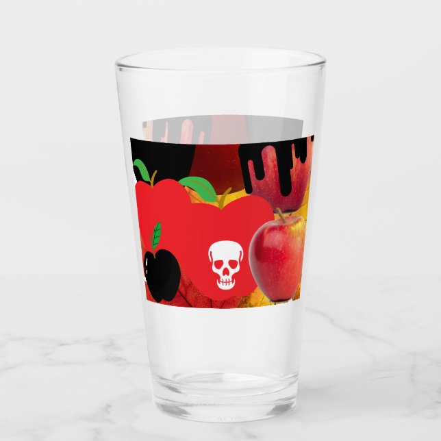 Copo De Pint Mikitiez red skull, tóxica para a maçã vegan, verã (Frente)