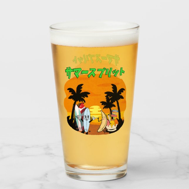 Copo De Pint Mikitiez Summer windsurf bananasplit icecream (Frente (Preenchido))