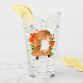 Copo De Pint MINGSIE red chow de 16 oz design de vidro frente e
