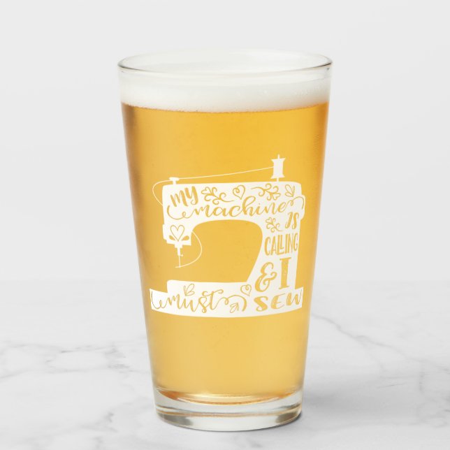 Copo De Pint Minha máquina está chamando (Frente (Preenchido))
