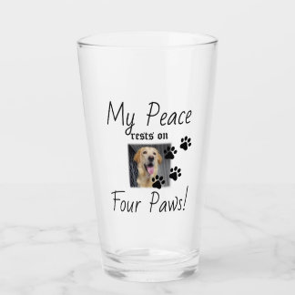 Copo De Pint Minha Paz repousa em quatro patas - citação de Pet