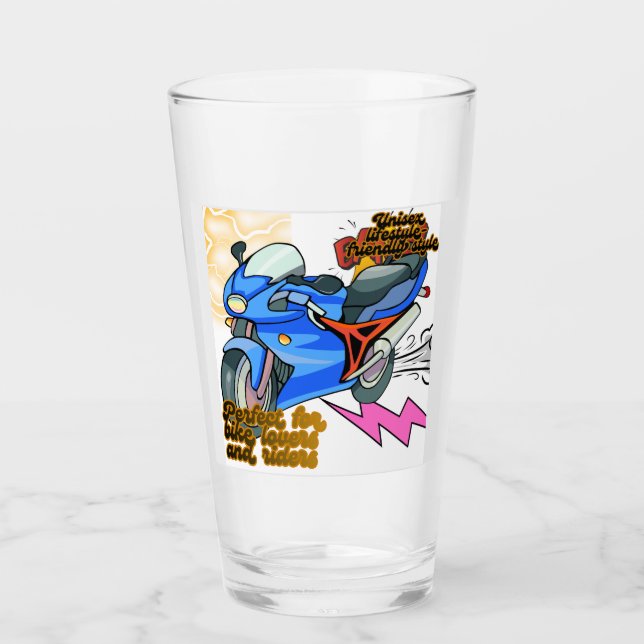 Copo De Pint Minimal Bike Art Graphic (Frente)