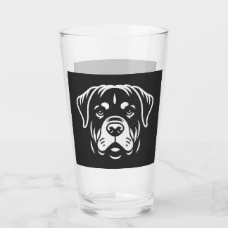 Copo De Pint Minimalist Rottweiler Face Design � Bold Line Art