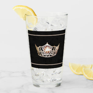 Copo De Pint Miss América Dourada Crown Glass