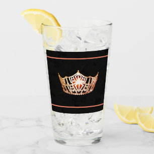 Copo De Pint Miss América Orange Crown Glass