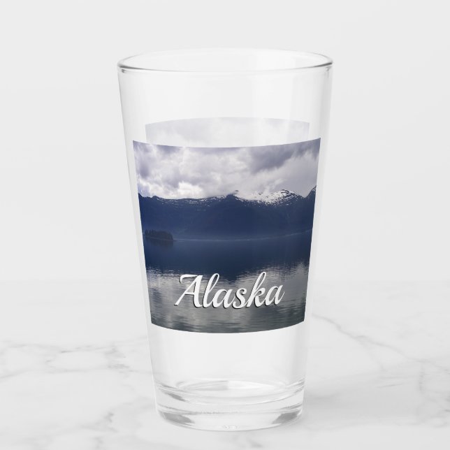 Copo De Pint Misty Alaskan Sea in Shades of Blue (Frente)