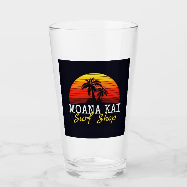 Copo De Pint Moana Kai Surf Vidro Comprado Tumbler (Frente)