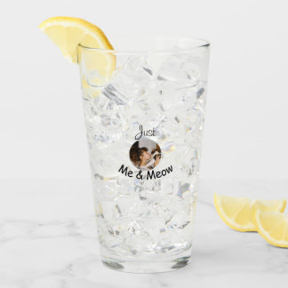 Copo De Pint Modelo personalizado de foto "just me and meow" -