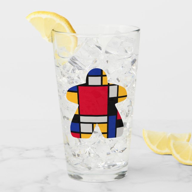 Copo De Pint Modern Art Meeple Tumbler (Gelo frontal)