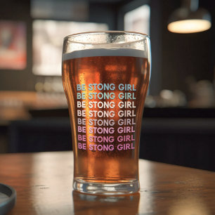 Copo De Pint Moderno Colorido Ser Forte Frase de Inspiração d