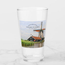 Copo De Pint Moinho de vento Zaanse Schans Aquarela Patrimônio 