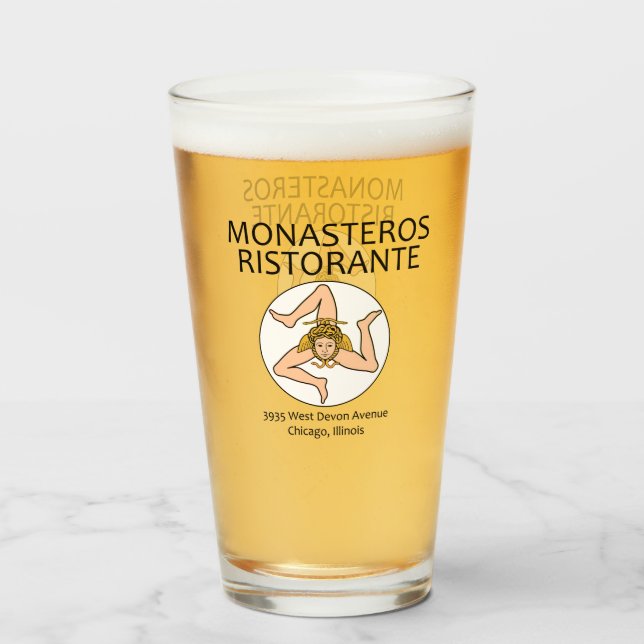 Copo De Pint Monasteros Ristorante, Chicago, Illinois (Frente (Preenchido))