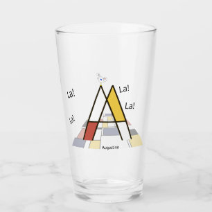 Copo De Pint Monograma artístico elegante da letra. Rotule A