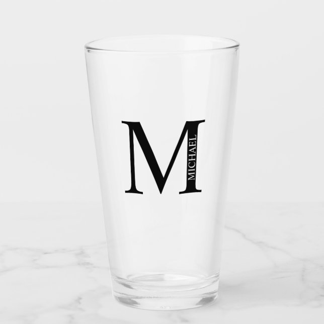 Copo De Pint Monograma e Nome Personalizados (Frente)
