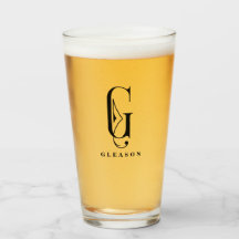 Monograma inicial G clássico com Sobrenome editáve