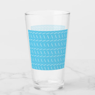 Copo De Pint Monograma - Letra Inicial A, Azul Aqua