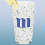 Copo De Pint Monograma Moderno Inicial<br><div class="desc">Design inicial do monograma minimalista moderno de tipografia de minúsculas,  que pode ser mudado para personalizar.</div>