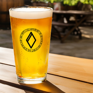 Copo De Pint Monograma O - Estilo de Visualização - Vidro de Im