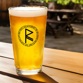 Copo De Pint Monograma R - Estilo de Visualização - Vidro de Im