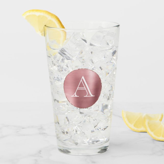Copo De Pint Monograma Rosa (Gelo frontal)