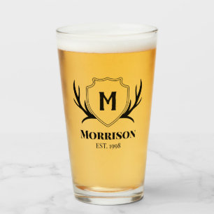 Copo De Pint Monograma Russo do Antler & Shield