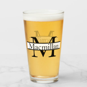 Copo De Pint Monograma Simples Personalizado