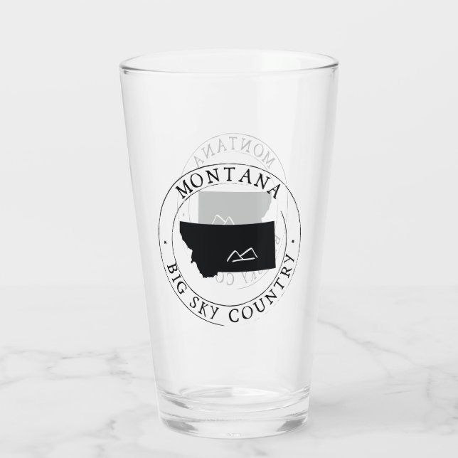 Copo De Pint Montana State Bebendo Glass (Verso)