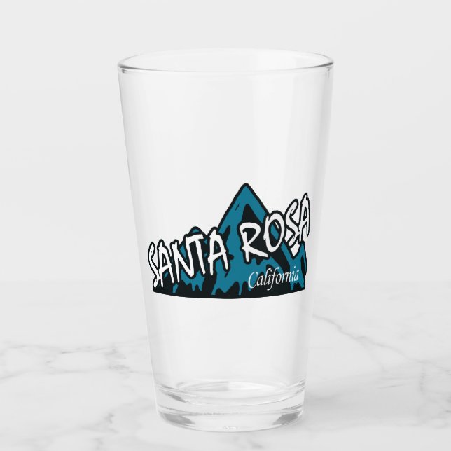 Copo De Pint Montanhas papais noeis Rosa California (Frente)