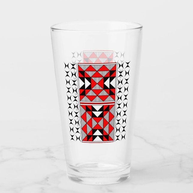 Copo De Pint Montanhas Sagradas em Vermelho (Frente)