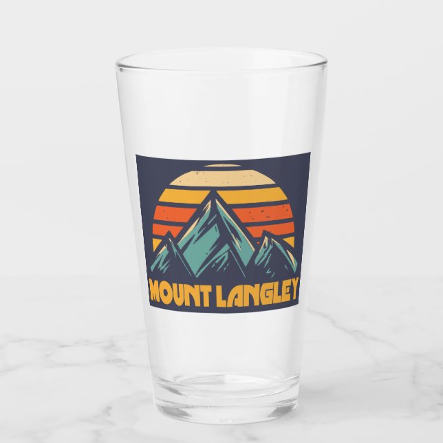 Copo De Pint Monte Langley Califórnia Turquesa Retro (Frente)
