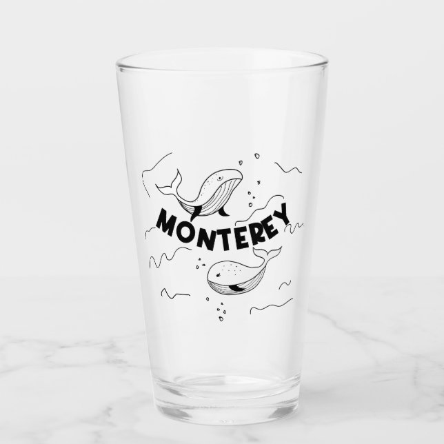 Copo De Pint Monterey California Whales (Frente)