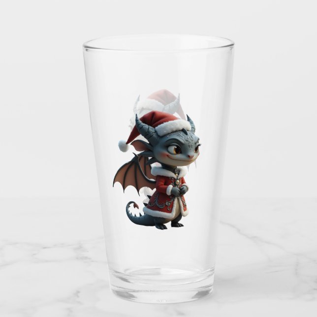 Copo De Pint Moonlit Cookie Bandit – The Grey Christmas Dragon. (Frente)