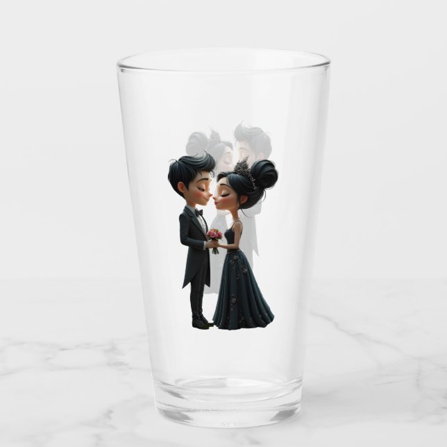 Copo De Pint Moonlit Vows – A Cute Gothic Wedding Moment.  (Frente)