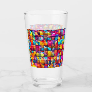 Copo De Pint Mosaico de Azulejos de Cores Vibrantes