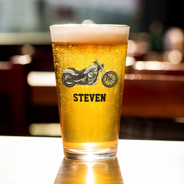 Copo De Pint Motorcycle Name Men's Beer (Criador carregado)